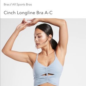 Athleta cinch long line bra A-C